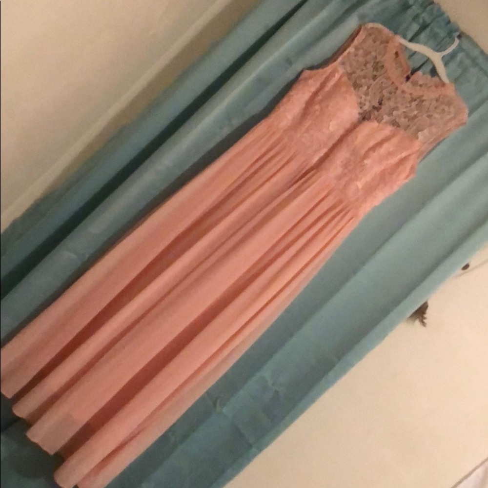 Soblieu Long peach gown